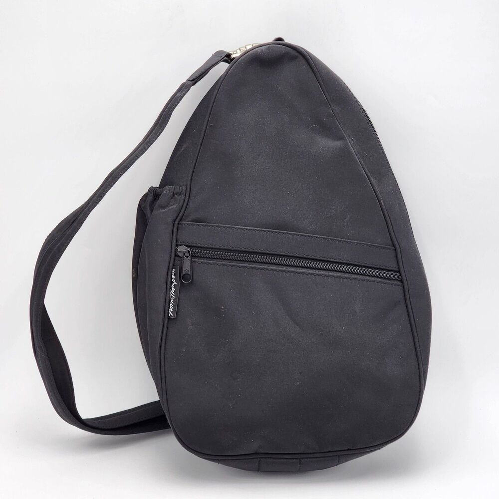 Norm Thompson Black Convertible Crossbody Sling Backpack
